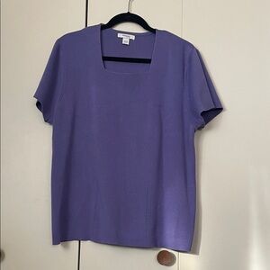Dress Barn Lavender Short Sleeve Top